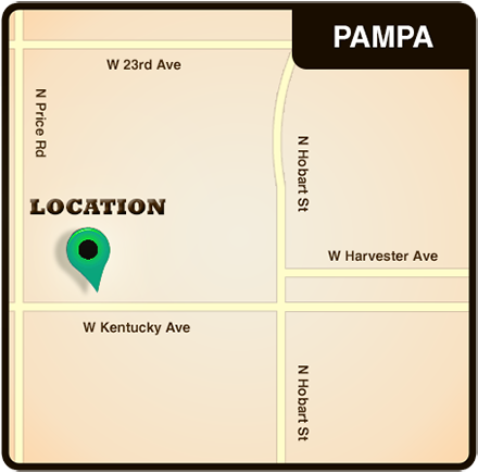 Map of the Pampa RV Park Location